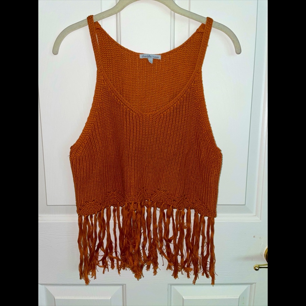NWOT burnt orange crop top